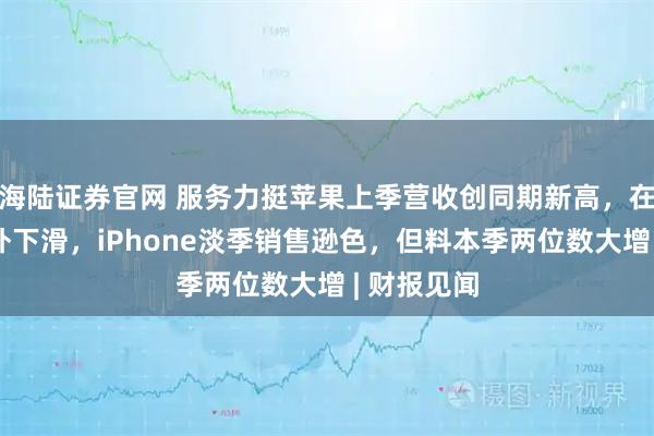 海陆证券官网 服务力挺苹果上季营收创同期新高,在华收入意外下滑,iPhone淡季销售逊色,但料本季两位数大增 | 财报见闻